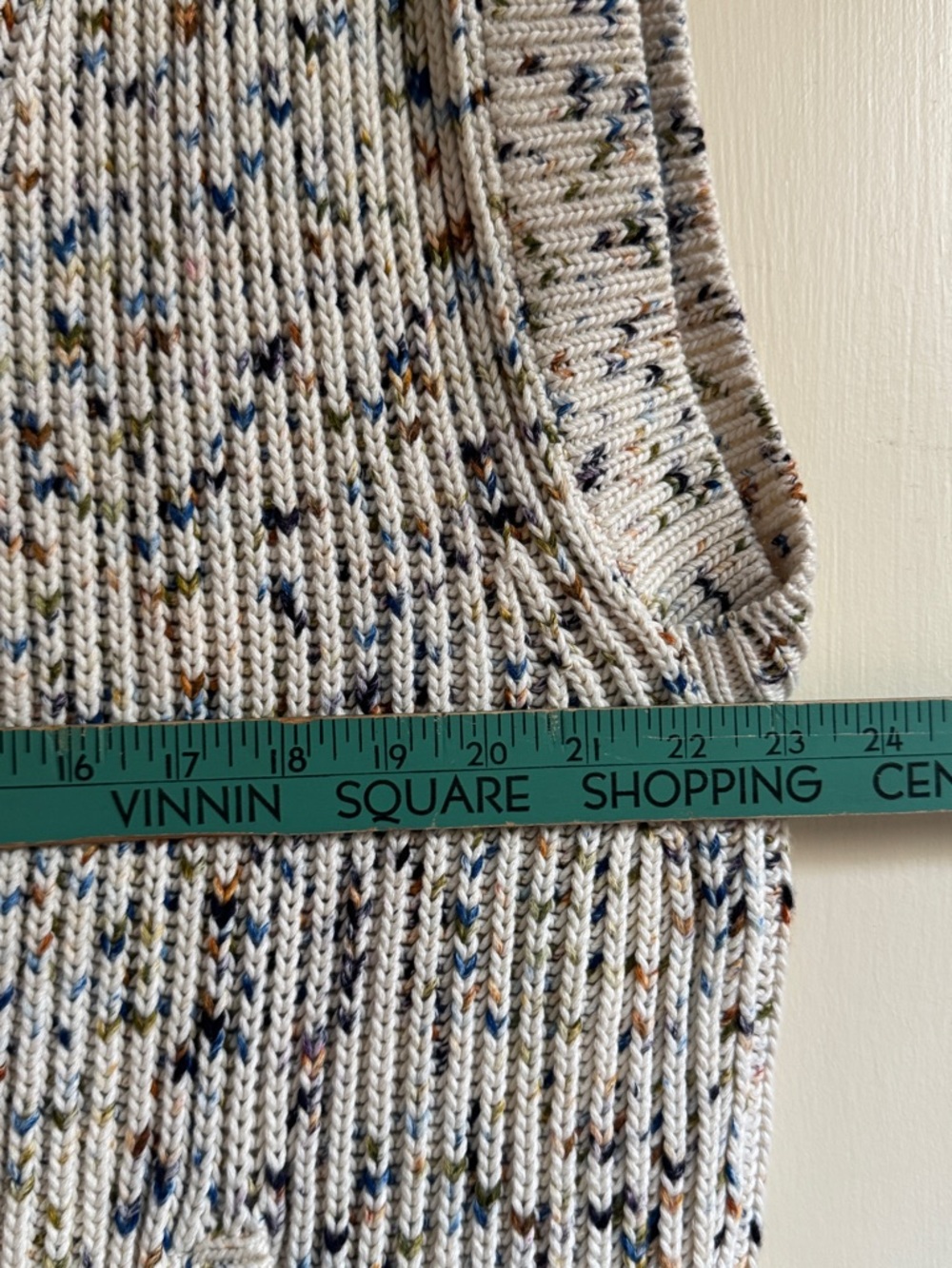 Misha & Puff sea glass Confetti Fisher button up cardigan vest m/l - Picture 8 of 9
